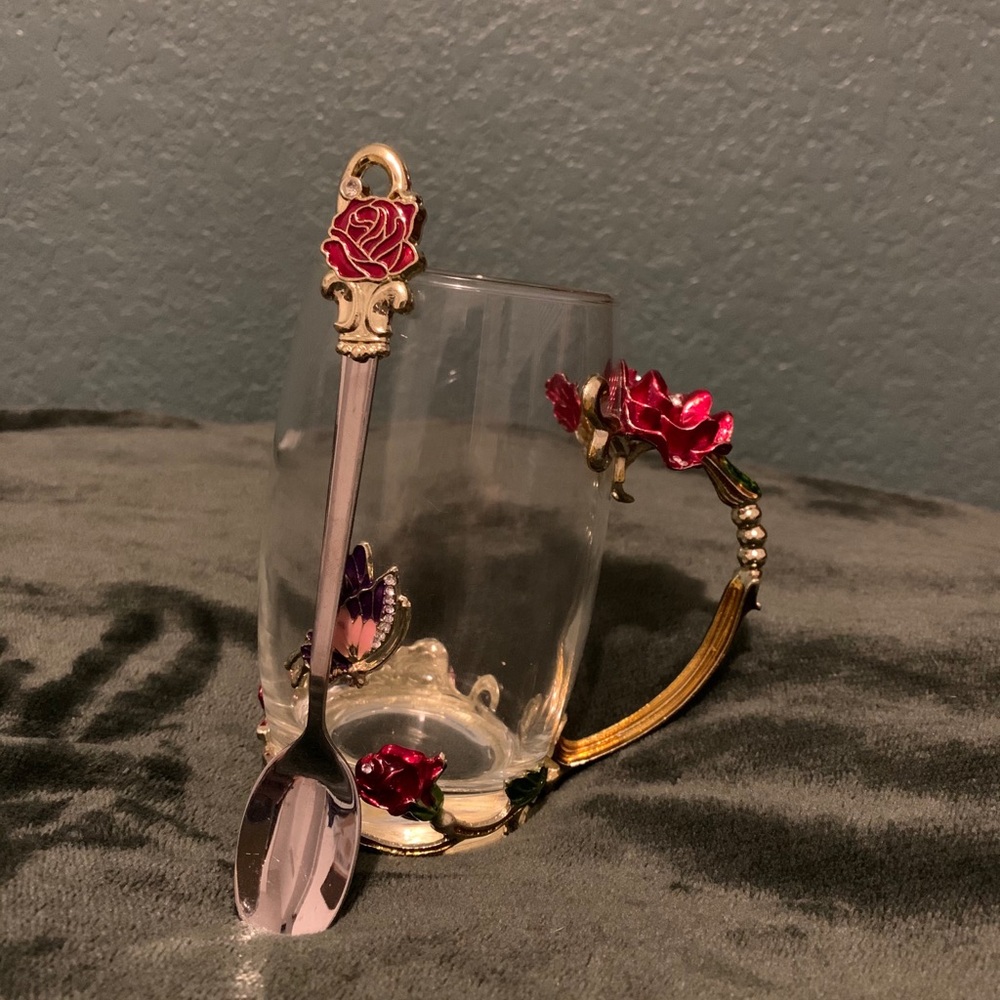 Disney beauty and the beast cup set